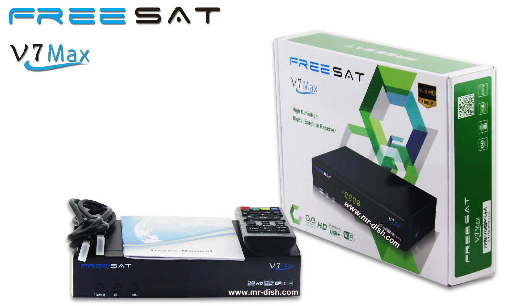 Freesat V7 MAX HD Satellite Receiver New Software Autoroll Powervu
