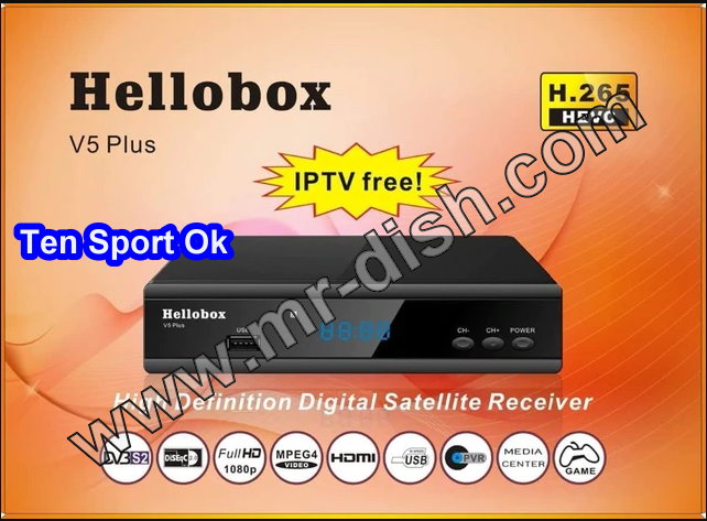 Hellobox V5 Plus HD Receiver Ten Sport Ok Powervu Software