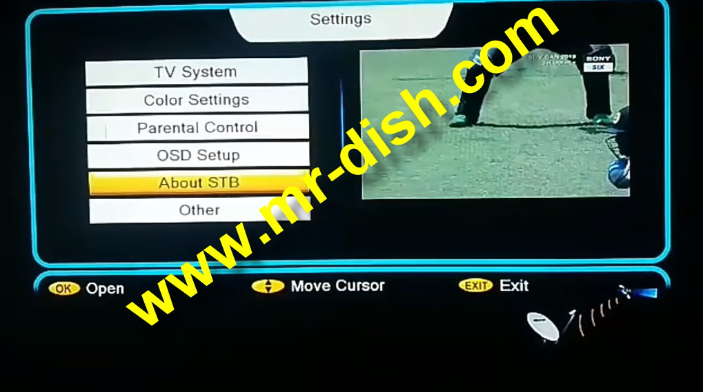 ALI3510C HW102.02.999 BLACK MENU POWERVU SOFTWARE
