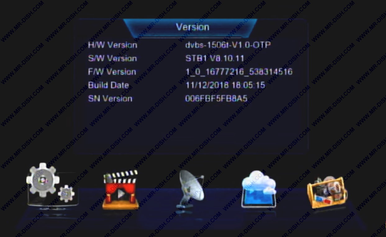 1506TV Receiver Software All Menu