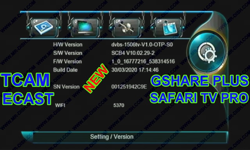 1506TV SCB4 RECEIVER SOFTWARE WITH NEW FEATURES
