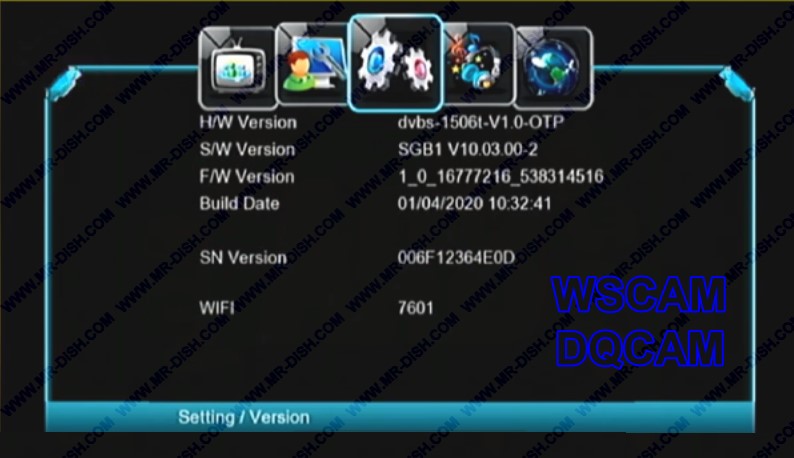 1506T SGB1 NEW SOFTWARE WITH WSCAM