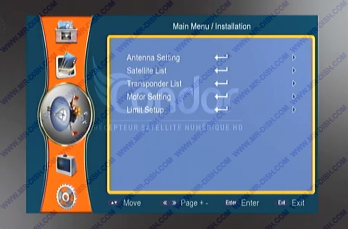 CONDOR P200 SUNPLUS 1506G 4M SCD3 main Menu