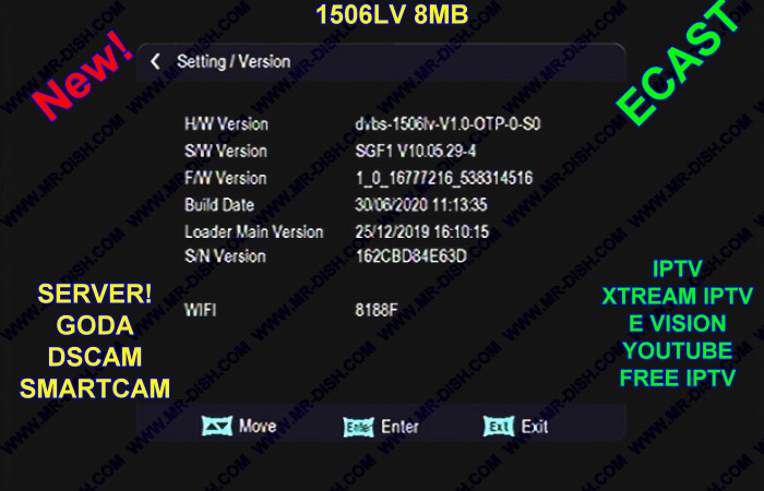 OPENBOX SIGNATURE PLUS 1506LV 8MB NEW SOFTWARE WITH GODA SERVER