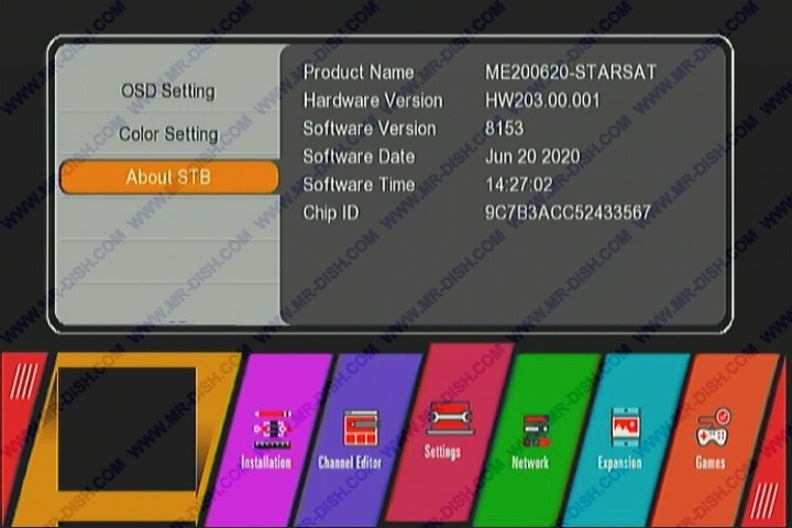 STARSAT GX6605S U38 V8153 HW203.00.001 NEW SOFTWARE