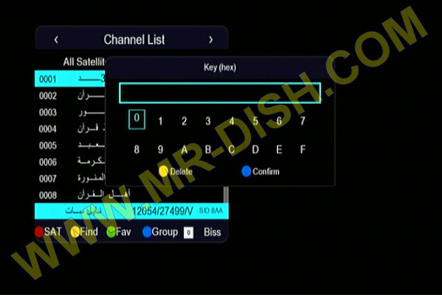 MR X 555 1506TV 4M NEW SOFTWARE Direct Biss Key