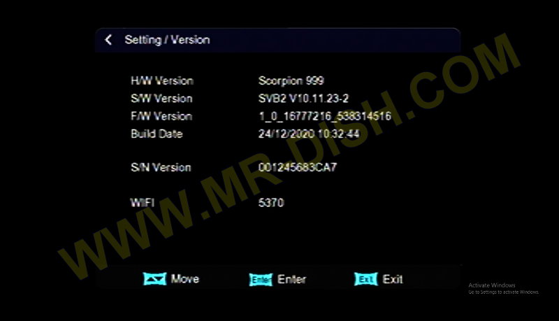SCORPION 999 1506TV RECEIVER SVB2 SOFTWARE Detail