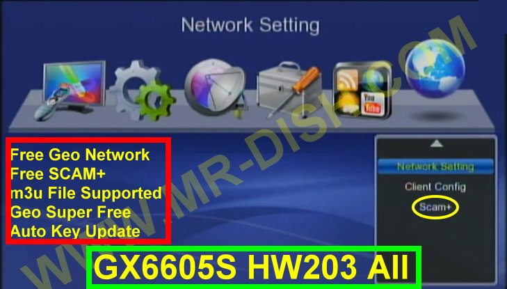 GX6605S HW203 SOFTWARE WITH FREE SCAM SERVER AND GEO SUPER