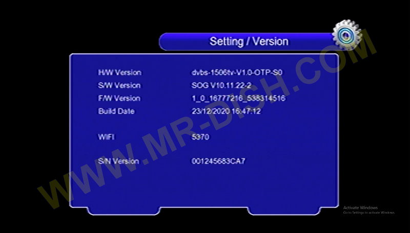 SUPER DRAGON 1506TV RECEIVER SOG SOFTWARE Information