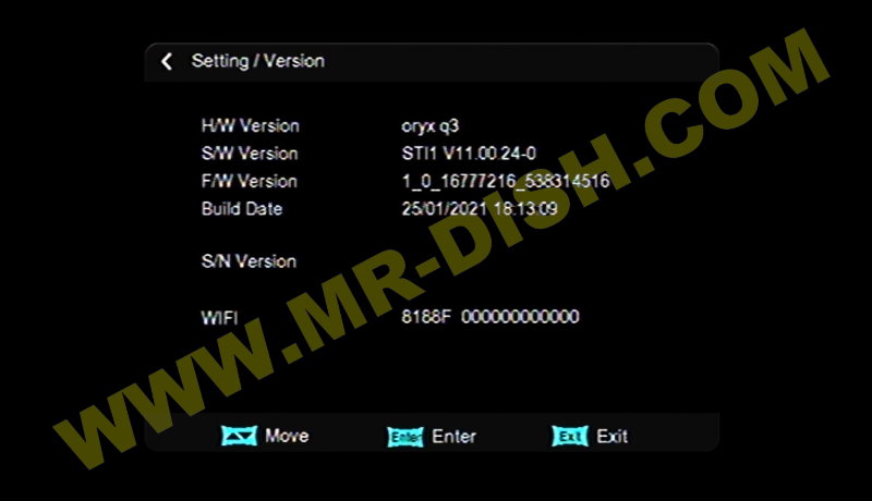 ORYX M5 1506TV 4M NEW SOFTWARE INFORMATION