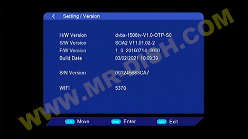 REDVISION FAMILY 1506TV NEW SOFTWARE Information