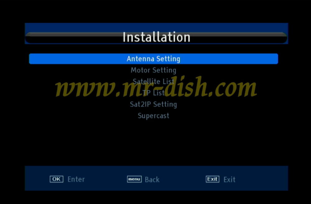 STARSAT Gx6605S HW203 U43 MENU SUPERCAST